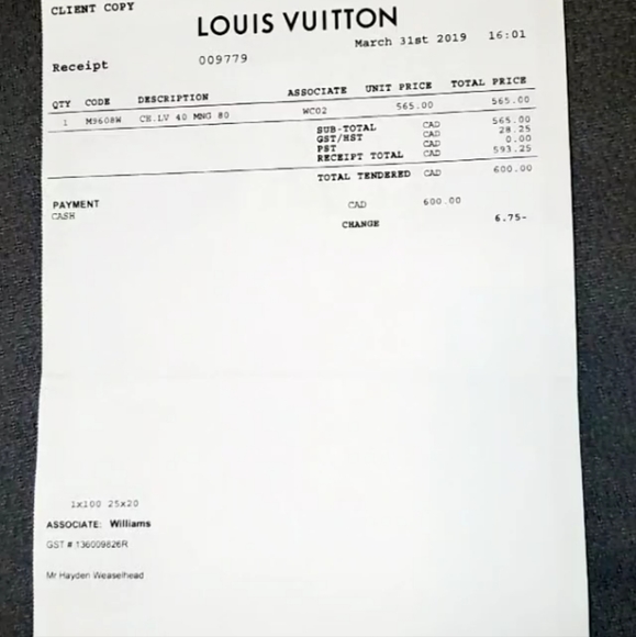 38" Louise Vuitton Belt - Picture 4 of 5